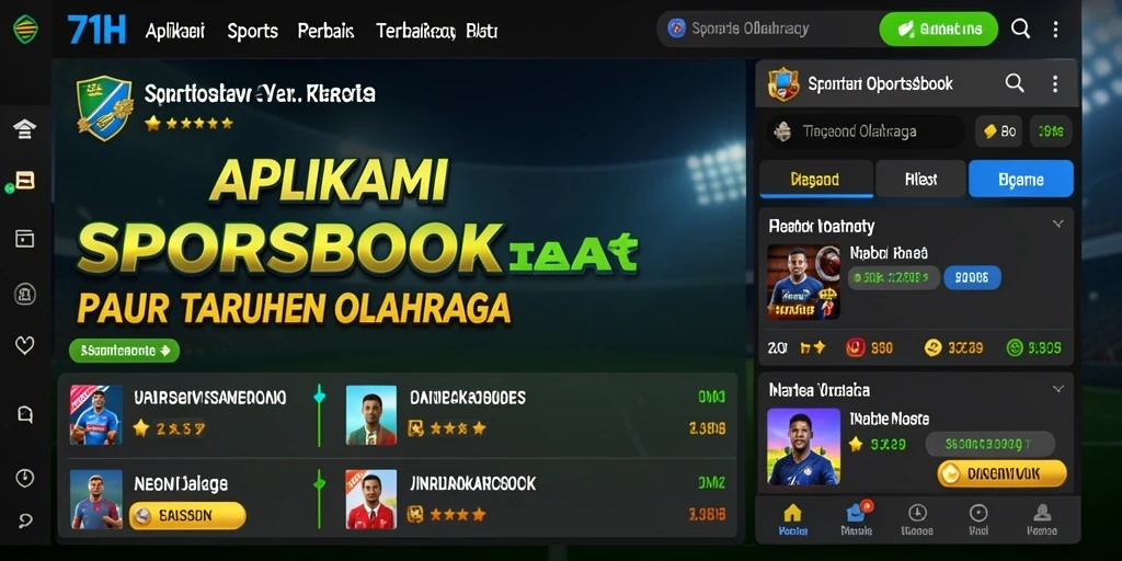 Tampilan gameplay seru dari aplikasi Sportsbook 71H.