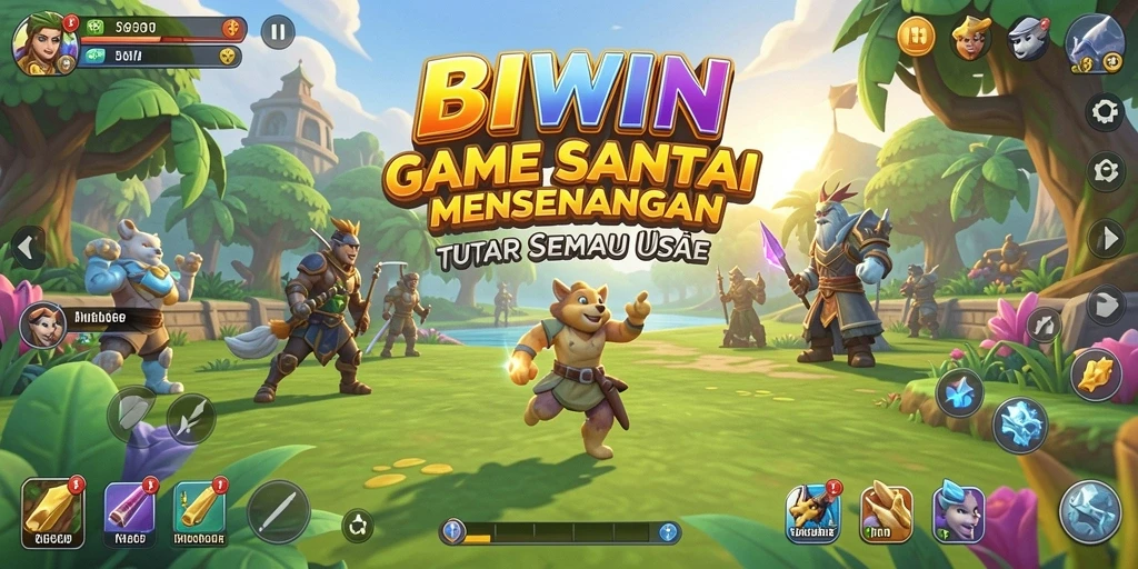 Tampilan gameplay BIWIN yang menarik dan penuh warna.