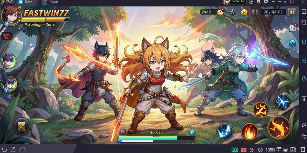 Gameplay seru dengan karakter anime favorit.