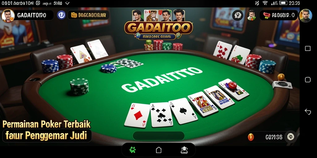 Tampilan gameplay Poker yang menarik di GADAITOTO.