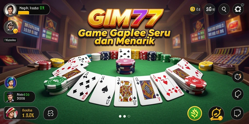 Screenshot GIM777 menampilkan aksi seru permainan Gaple.
