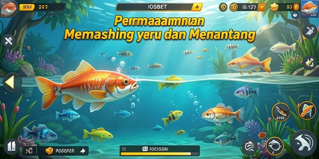 Tangkapan besar di dalam permainan memancing yang menakjubkan.