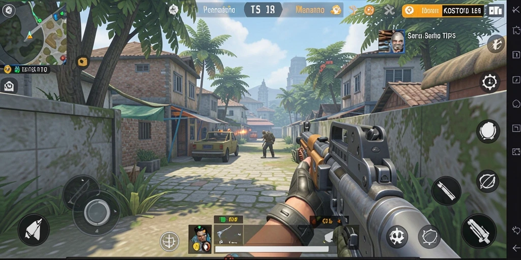 Screenshot gameplay KOSTOTO menampilkan aksi seru di medan tempur TPS.