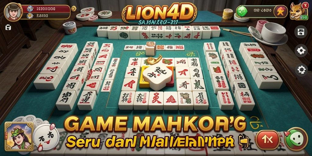 Gameplay Mahjong di LION4D yang menarik dan penuh tantangan.