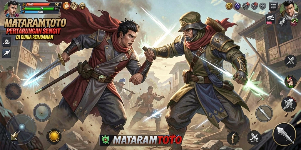 Tampilan menarik dari gameplay seru MATARAMTOTO dengan karakter bertarung.