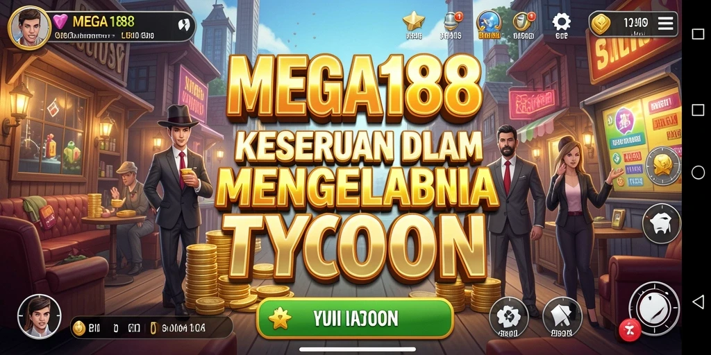 Tampilan gameplay Tycoon MEGA188 yang seru dan menarik.