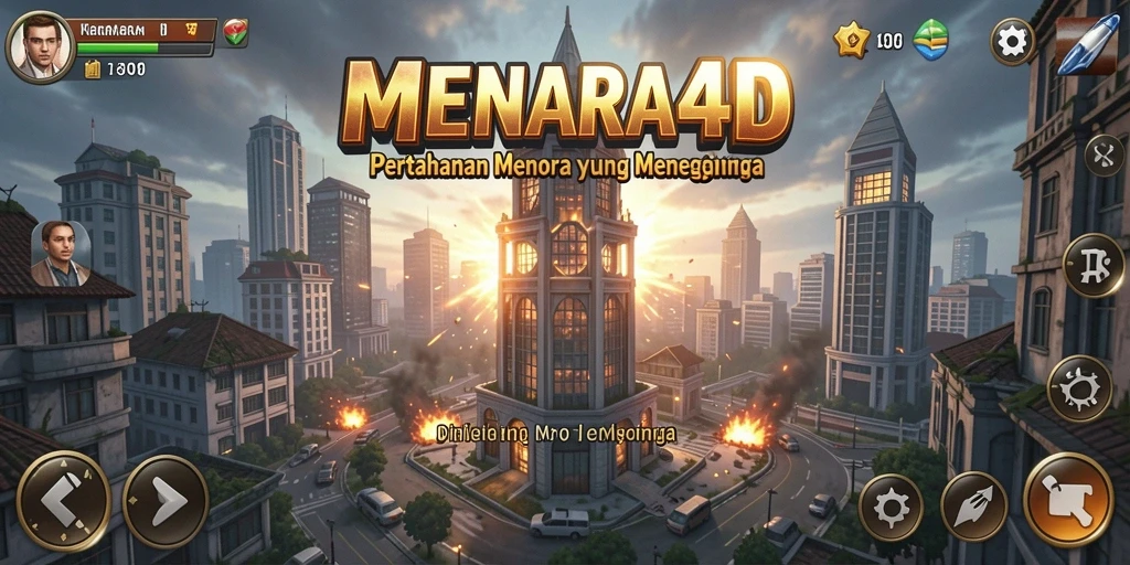 Screenshot menampilkan gameplay seru dalam game Tower Defense.