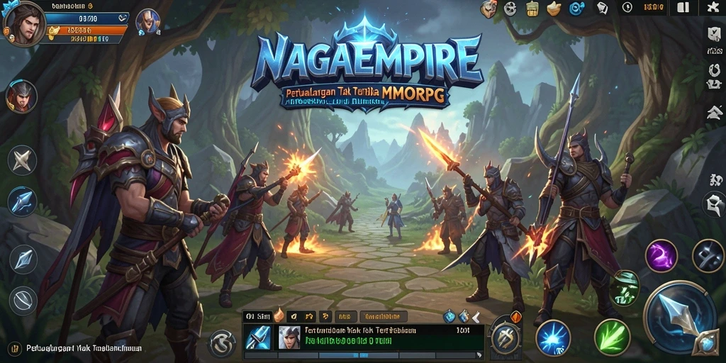 Tampilan gameplay menarik dari NAGAEMPIRE dalam dunia MMORPG.