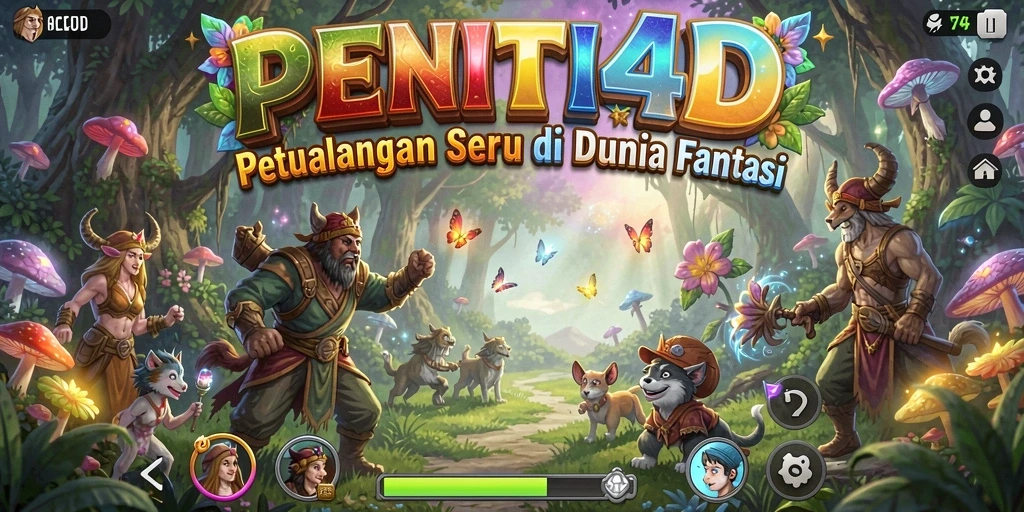 Tampilan permainan yang menakjubkan di dunia fantasi.