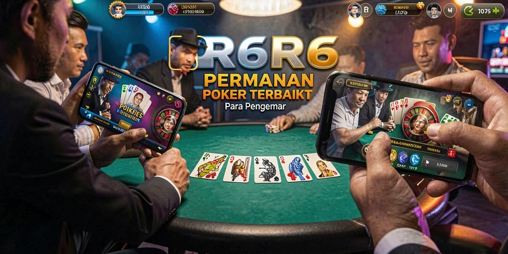 Tampilan gameplay Poker yang mendebarkan di R6R6.