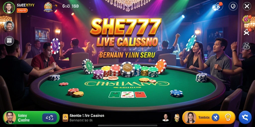 Tampilan menarik dari permainan Live Casino di SHE777.